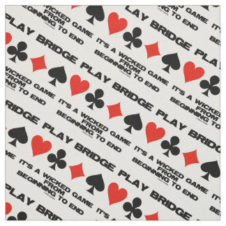 Play Bridge It's A Wicked Game Four Card Suits Fabric