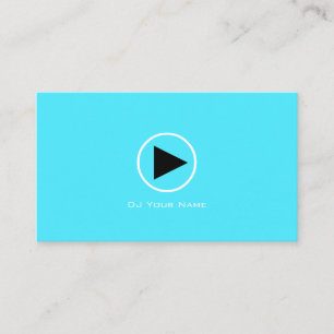 Play button logo minimalist business card