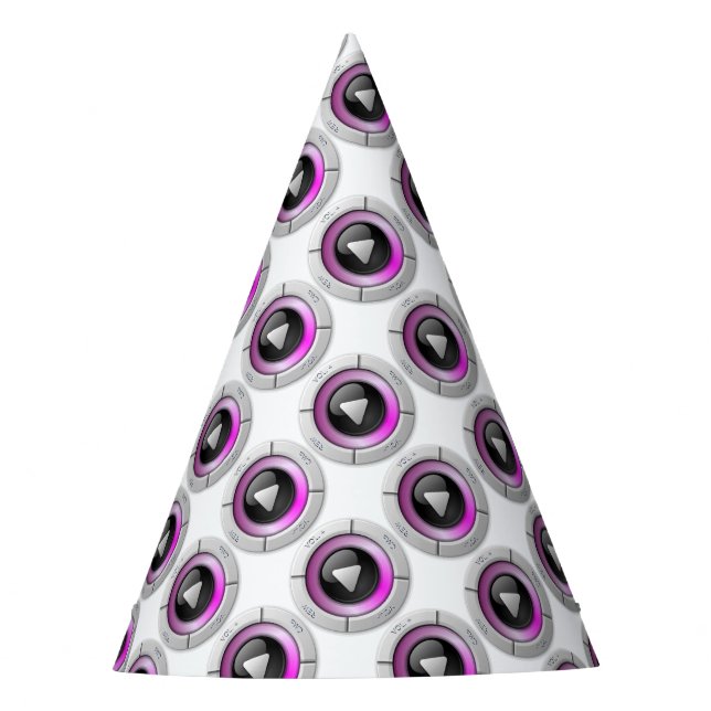 Play Button Party Hat (Front)