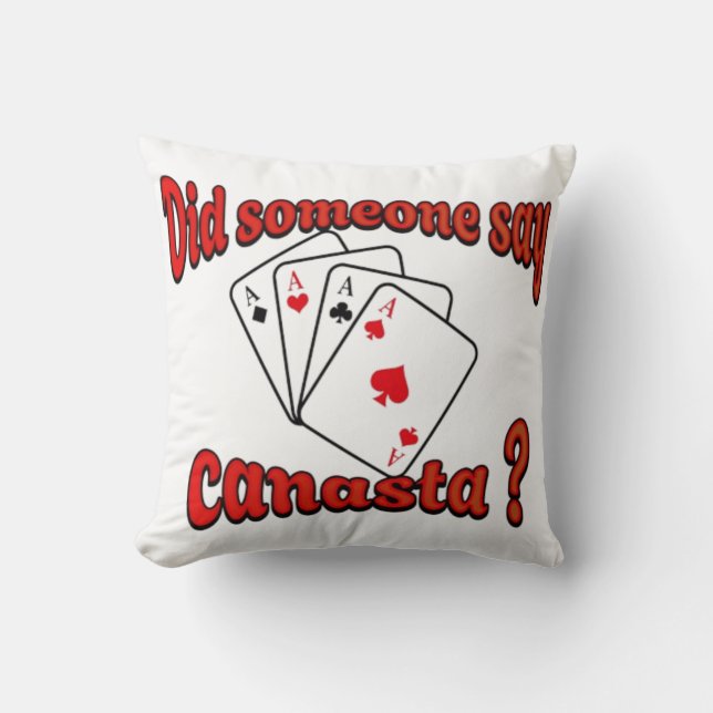Play cards Canasta Cushion (Front)