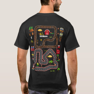 Play Cars On Dad's Back Mat Road Car Race Track T-Shirt