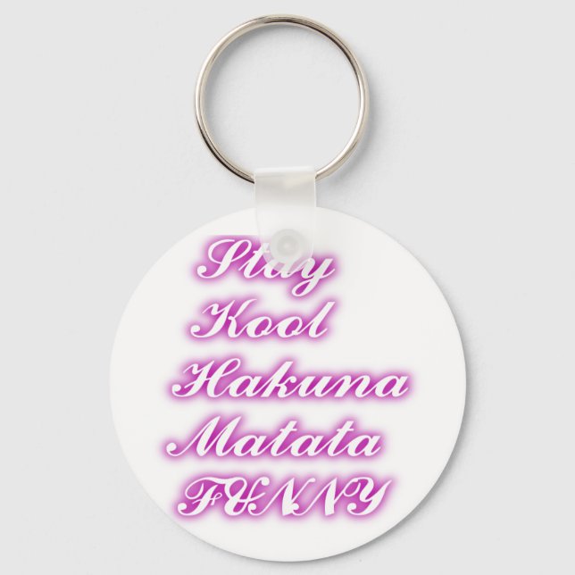Play Cool Hakuna Matata .png Key Ring (Front)
