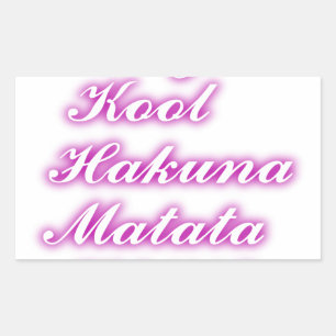 Play Cool Hakuna Matata .png Rectangular Sticker