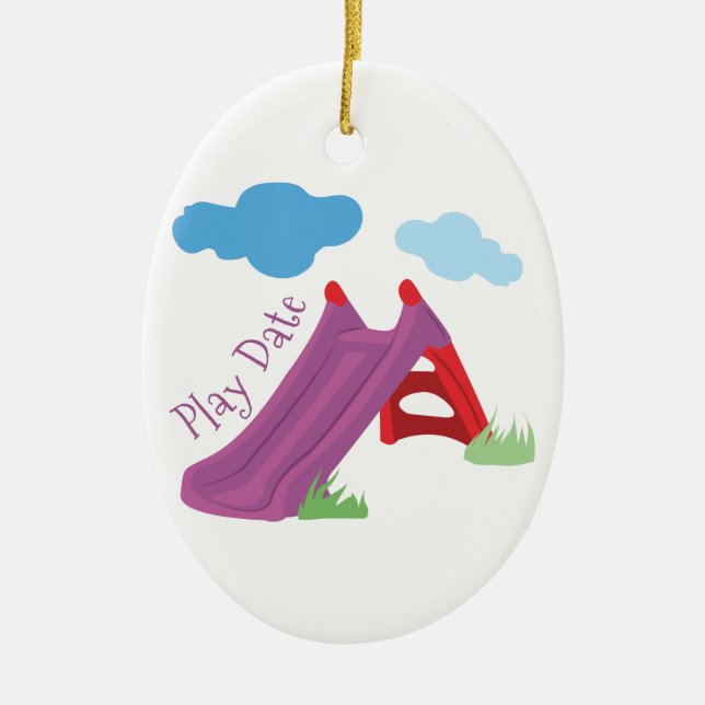 Play Date Ceramic Tree Decoration (Front)