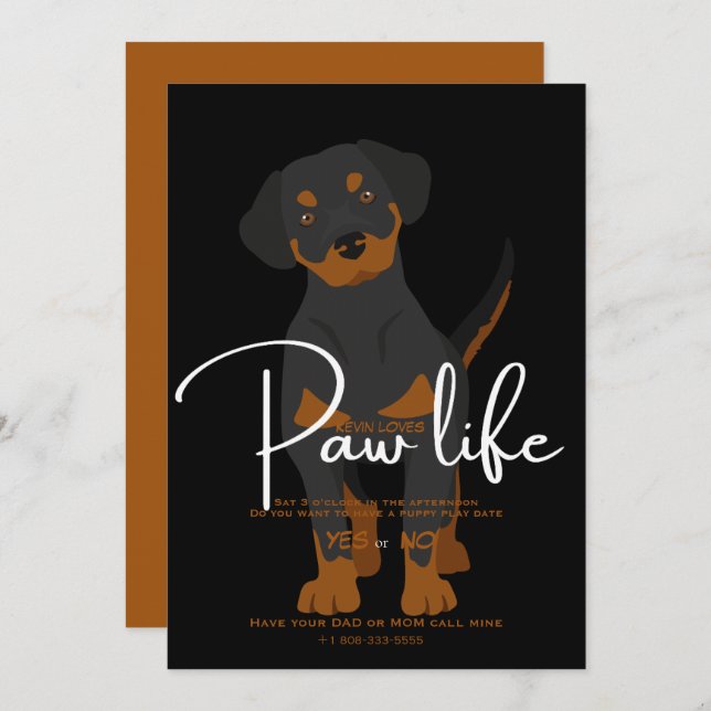 Play date invitation (Front/Back)