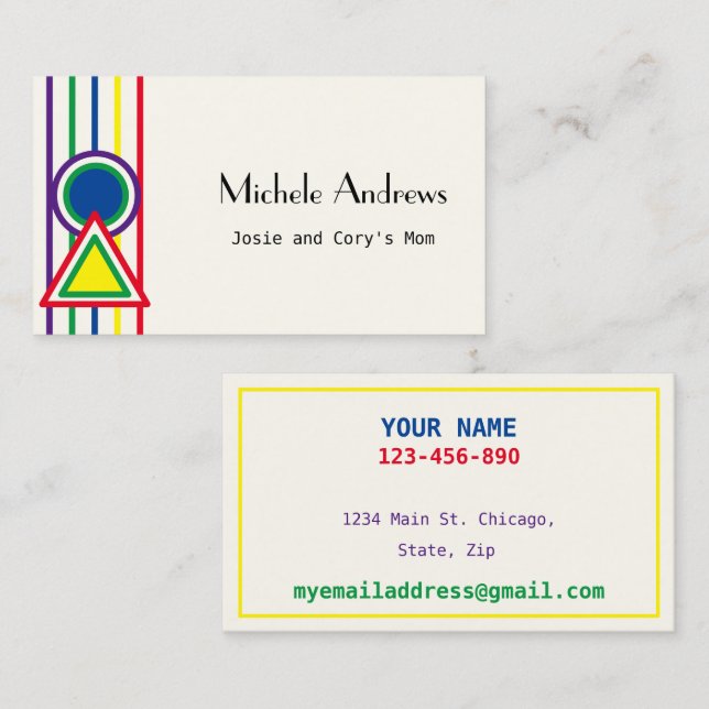 Play Date Mum Card Cards Colour Text (Front/Back)