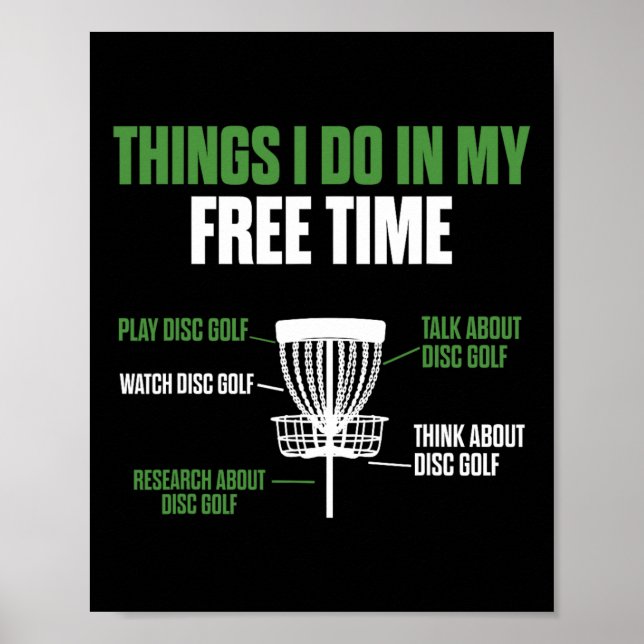 Play Disc Golf Watch Disc Golf Funny Disc Golfer  Poster (Front)