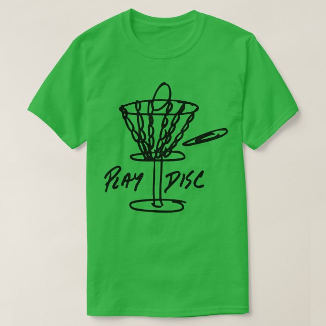 Play DIsc Sketch Simple Disc Golf Lover Original T-Shirt (Design Front)