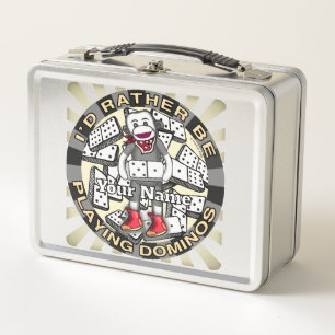 Play Dominos  Metal Lunch Box