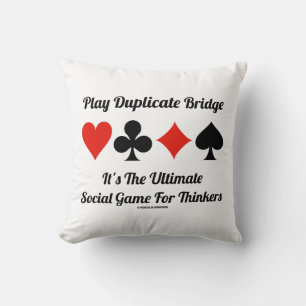 Play Duplicate Bridge Ultimate Social Game Thinker Cushion