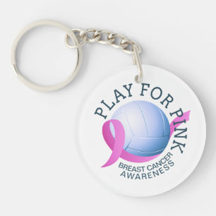 Play For Pink Breast Cancer Awareness   Keychain