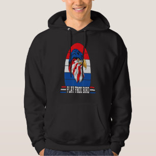 Play Free Bird Patriotic Bald Eagle 4th July Retro Hoodie
