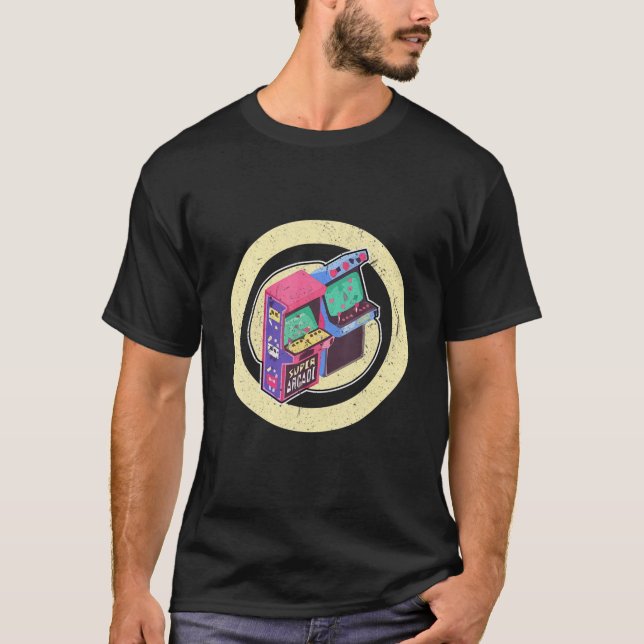 Play Games Insert Coins Game Over Playing Arcade P T-Shirt (Front)