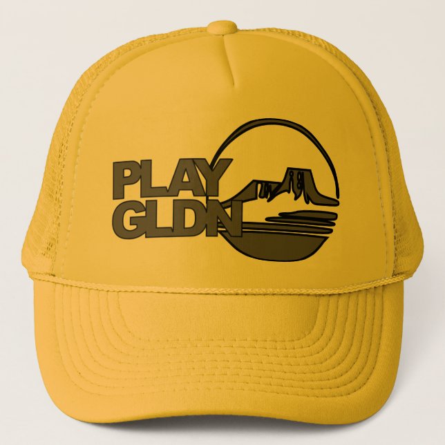 Play Golden #PlayGldn Hat - Grey on Gold (Front)