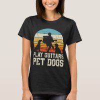 Play Guitars Pet Dog Retro Music Guitarist Animal