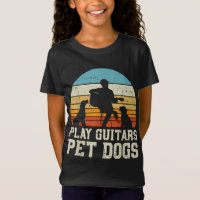 Play Guitars Pet Dog Retro Music Guitarist Animal 