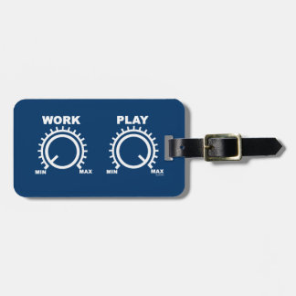 Play hard luggage tag