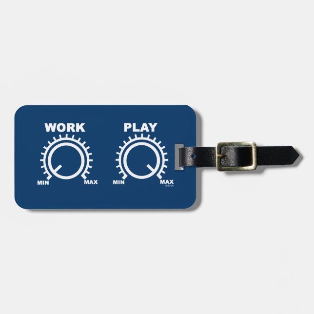 Play hard luggage tag (Front Horizontal)