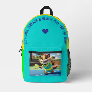 Play Hard, Play Fair… Printed Backpack