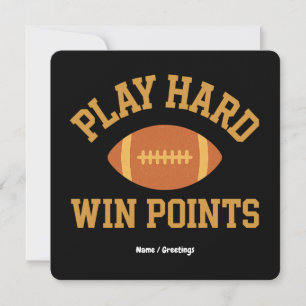 Play Hard, Win Points Retro Game Day Sports Invitation
