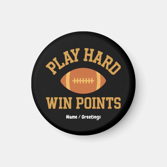 Play Hard, Win Points  Retro Game Day Sports  Magnet (Front)