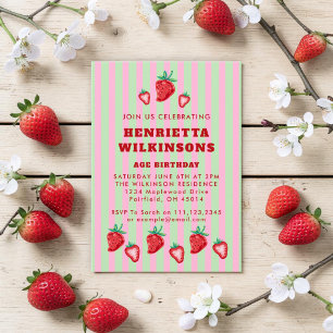 Play Haus Maximalism Strawberry Birthday  Invitation