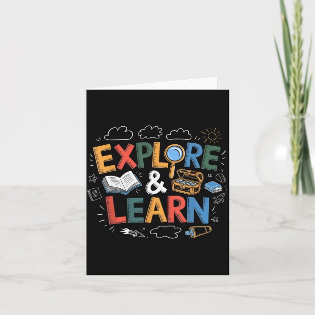Play Is Learning Explore And Learn Preschool Teach Card (Front)
