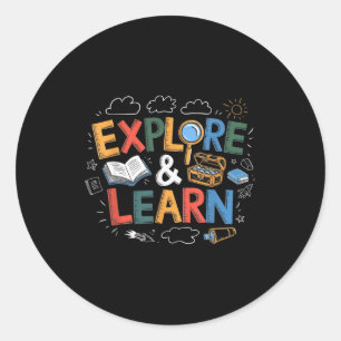 Play Is Learning Explore And Learn Preschool Teach Classic Round Sticker