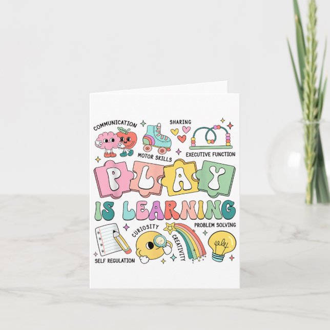 Play Is Learning Sped Teacher Appreciation  Card (Front)