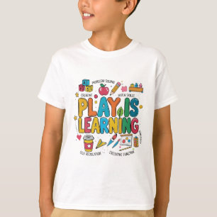 Play Is Learning Teacher Era Cute Back To School T T-Shirt