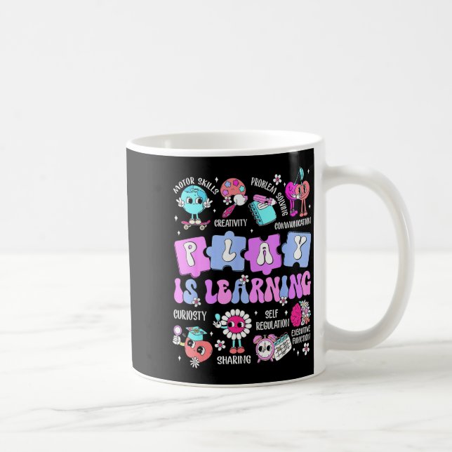 Play is learning teacher first day of school back coffee mug (Right)