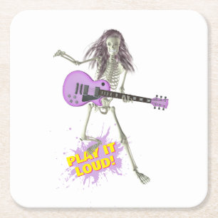 Play It Loud! Square Paper Coaster