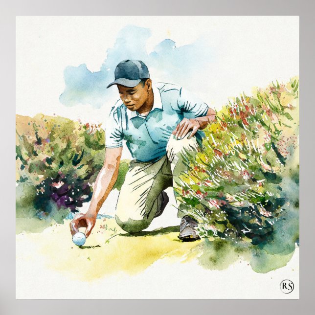 Play It Where It Lies - Golf Art Print (Front)