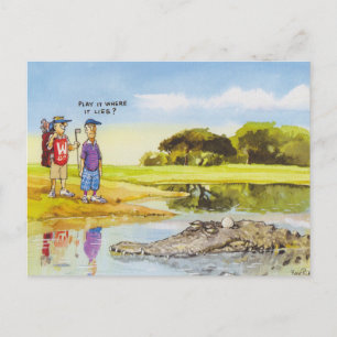 Play it where it lies postcard