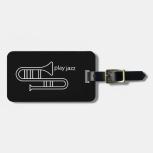 Play jazz luggage tag
