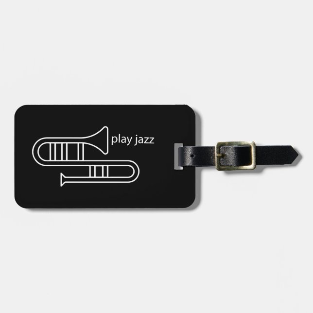Play jazz luggage tag (Front Horizontal)