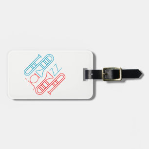 Play jazz luggage tag