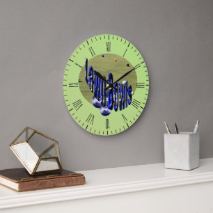 Play Lawn Bowls, Large Wall Clock