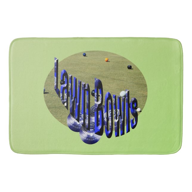 Play Lawn Bowls, Memory Foam Bathmat (Front)