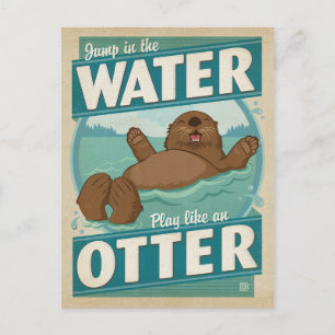 Play Like an Otter Postcard