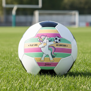 Play like and Unicorn Retro Soccer Dabbing Unicorn Ball