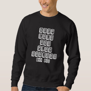 Play Mahjong Tiles Mah Jongg Player Chinese Board  Sweatshirt