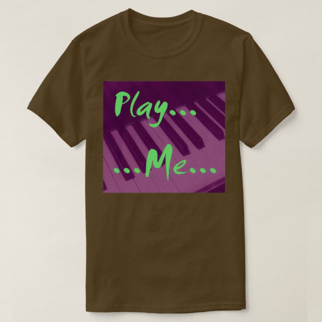 Play Me Diffused Piano Keyboard Image Lavender Tin T-Shirt (Design Front)