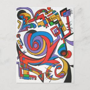 Play Me Some Jazz - Abstract Art Postcard