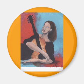 Play Me (The Girl with the Guitar) Magnet