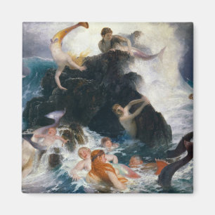 Play of the Nereides, 1886 by Arnold Bocklin Magnet