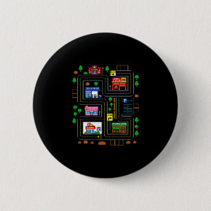 Play on dads back city map race track tired dads 6 cm round badge