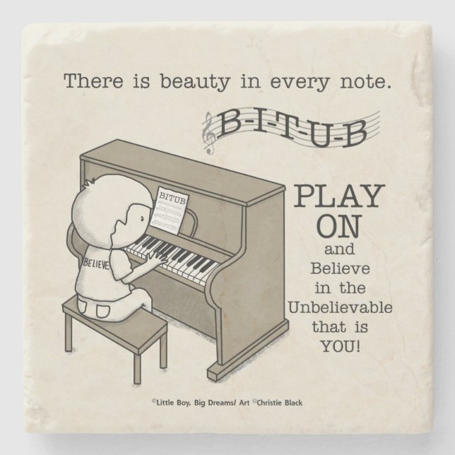 Play On Stone Coaster (Front)