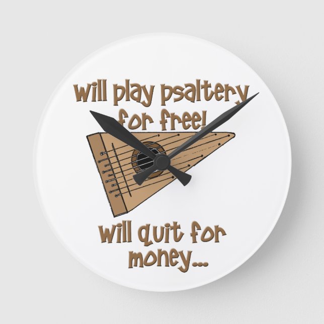 Play Psaltery For Free Round Clock (Front)