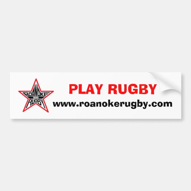 Play Rugby Bumber Sicker Bumper Sticker (Front)